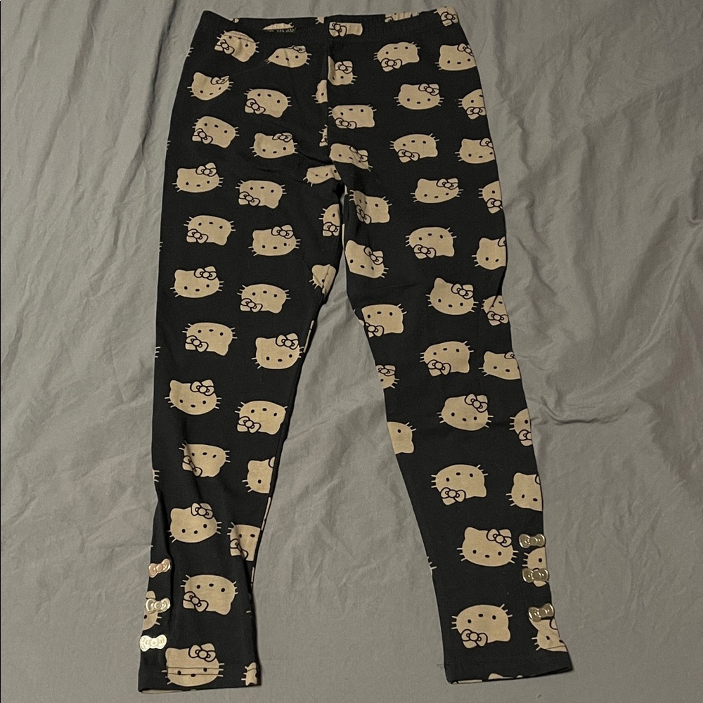 Hello Kitty Black and Cream Kids Leggings